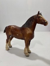 Vintage 1980s Breyer #83 Clydesdale Mare Horse Chestnut Mold marking USA picture