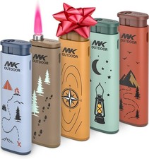 MK Alpine 5‑Pack Windproof Refillable Lighter for Camping BBQ (Trail Blazer 5PC) picture