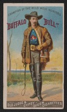 Photo:Buffalo Bill Cody 1888 Old Judge Gypsy Queen Cigarette Card Portrait picture