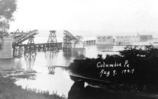Bridge Construction Columbia Pennsylvania PA - Reprint picture