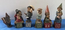 Tom Clark Set of 6 Gnomes on Letter Blocks Z U O T D & Philip which is bronze picture