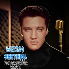 Elvis Presley SeeThru Mesh Face Mask King Of Rock Breathable Costume Halloween  picture