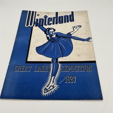 1937 Winterland Great Lakes Exposition Cleveland Ice Skating Program Rare VTG picture