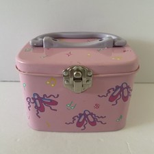 Vintage Hello Kitty 1996 Sanrio Petite Plie Ballet Shoes Tin Metal Carrying Case picture