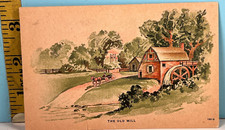 1909 Beautiful Landscape of the old mill Postcard picture