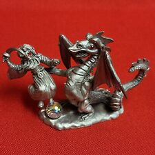 VTG Spoontiques CMR610 Pewter Miniature Dragon and Slayer with Swarovski Crystal picture
