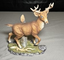 Vintage Andrea by Sadek Porcelain Stag Deer Figurine Hand Painted Japan #6309 picture