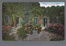 c1940 Little Theatre Courtyard New Orleans LA Flowers Postcard 176 picture