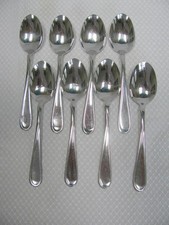 Oneida Stainless Steel Oval Soup or Place Spoons in the FLGHT Pattern Set of 8 picture