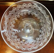 19 Century Needle Etch Cloverleaf Champagne Coupe Trefoil Fostoria Barware Set-4 picture