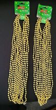 2 units (total 12 ) Gold Mardi Gras Beads 33 inch 7mm-  12 Necklaces picture