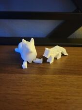 Flexi Corgi and German Shepherd combo toy and display 3d printed picture