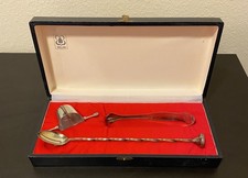 Vintage 3 Piece Silverplate Bellini 60s Bar Tool Kit  picture