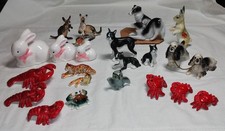 Vintage Miniature Bone China Animal Figurines, Lot Of 24 picture
