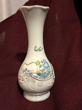 Japanese Moriage Dragonware- 6.25 inch Bud Vase with Florida scene picture