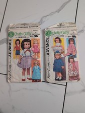 1962 Set Of 2 Vintage Mattel Inc, Advance  Chatty Cathy Doll Clothing Patten S8 picture