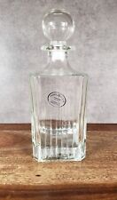 Vintage Murero Clear glass whiskey decanter Handmade in Italy w/ glass stopper picture