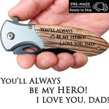 Father's Day Gift from Daughter or Son - Engraved Pocket Knife for Beloved Dad picture
