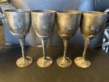 Vintage GODINGER Silver Plated Wine Cups Goblets (set of 4 cups) picture