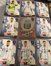 PANINI ADRENALYN XL WORLD CUP QATAR 2022 FULL TEAM SET OF ALL 9 ARGENTINA CARDS picture