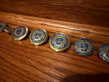 Vintage Tulane University cloisonné blazer buttons - Ben Silver picture