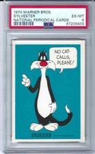 1974 Warner Bros. Sylvester National Periodical Cards  Wonder Bread PSA - 6 picture