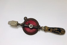 Dunlap Woodworking Hand Drill Tool Carpenters Choice Vintage Red USA Original picture