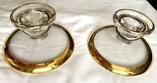 antique candle holders pair picture