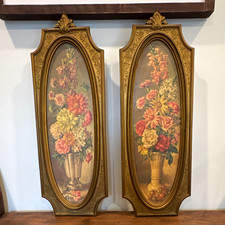 Vintage MCM Cecil Rubino Floral Lithographs, Produced in 1964, Florentine Art picture