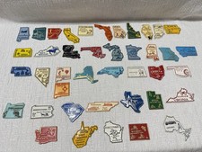 (40) Vtg. 1970’s-80’s-States Of The U.S. Refrigerator Magnets + Ontario picture