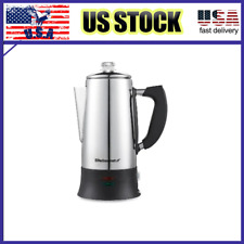 New 12-Cup Elcteric Coffee Percolator Clear Brew Progress Knob Cool-Touch Handle picture