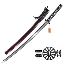 MURASAME Katana Sword 41'' Real Clay Tempered T10 Steel Nice Hamon Razor Sharp picture