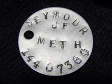WW2 relic dogtag ww2 RAC RTR Recce Replacement from GSC - SEYMOUR 360 picture