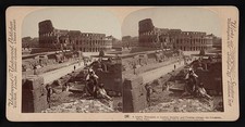 Photo:Rome Italy Colosseum 1900 stereoview people ruins antique photograph picture