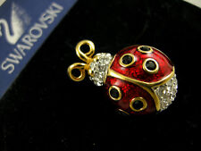 SIGNED SWAROVSKI PAVE CRYSTAL LADYBUG PIN ~BROOCH RETIRED NEW RETIRED RARE picture