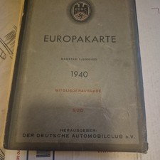  WW2  EUROPAKARTE  Nazi Era Road Map 1940 picture