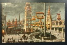 1900s Scene In Luna Park Coney Island NY Postcard New York Amusement Night View  picture