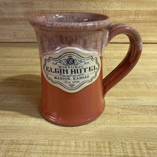 Deneen Pottery Mugs - Historic Elgin Hotel Marion Kansas USA Made 2019 picture