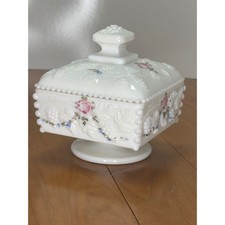 Vintage Westmoreland Milk Glass Wedding Box picture