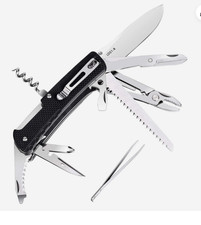 Ruike LD51-B Trekker 23-in-1 Multitool Knife 3.35in 12C27 Black G10 Liner Lock picture