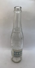 Vintage Dixie Refreshments 10 Ounces Glass Soda Bottle Clear  Fayetteville NC picture