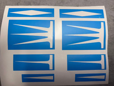 Schwinn Phantom Stencil Decal Set Repaint B6 Bicycle Frame Restored Negative picture