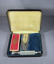 Nice Vintage DURHAM DUPLEX Safety Razor w/ Case & Blades picture