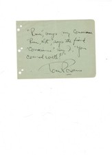 ACTOR TOM POWERS AUTOGRAPH ON ALBUM PAGE JUNE 15,1936 picture