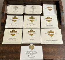Kendall Jackson Vintner's Reserve Wine Labels Lot 10 NOS California Winery 1980s picture