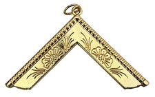 Masonic Collar Worshipful Master Gold Jewel picture