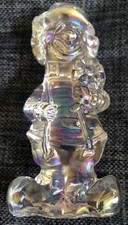 Vintage Boyd Iridescent Glass Figurine 2 Face Clown Figurine Marked picture