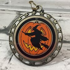 Halloween Metal Pendant Clip Witch on Broomstick  picture