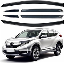 Shatterproof Out-Channel Window Deflectors For CRV 17-22 6-Piece Chrome, Gray  picture
