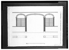 Photo:Second Floor Rear Gallery Arched Openings Elevation Drawing 1900s picture